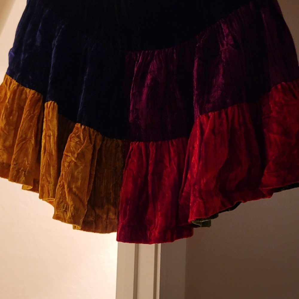 Betsy Johnson vintage skirt with tank crushed velvet